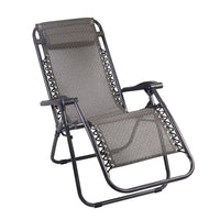 Thumbnail for Gardeon Zero Gravity Chair Folding Outdoor Recliner Adjustable Sun Lounge Camping Beige