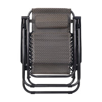 Thumbnail for Gardeon Zero Gravity Chair Folding Outdoor Recliner Adjustable Sun Lounge Camping Beige