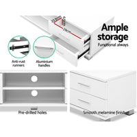 Thumbnail for Artiss Entertainment Unit TV Cabinet 120cm White Dylan