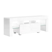 Thumbnail for Artiss Entertainment Unit TV Cabinet LED 130cm White Elo