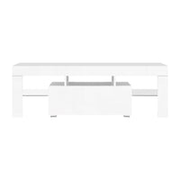 Thumbnail for Artiss Entertainment Unit TV Cabinet LED 130cm White Elo