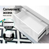 Thumbnail for Artiss Entertainment Unit TV Cabinet LED 130cm White Elo