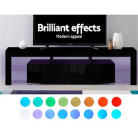 Thumbnail for Artiss Entertainment Unit TV Cabinet LED 189cm Black Elo