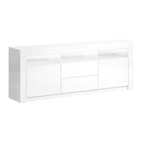 Thumbnail for Artiss Entertainment Unit TV Cabinet LED 160cm White Anna