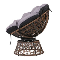 Thumbnail for Gardeon Outdoor Lounge Setting Furniture Wicker Papasan Chairs Table Patio Brown