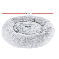 Thumbnail for i.Pet Pet Bed Dog Cat 110cm Calming Extra Large Soft Plush Light Charcoal