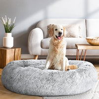 Thumbnail for i.Pet Pet Bed Dog Cat 110cm Calming Extra Large Soft Plush Light Charcoal