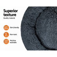 Thumbnail for i.Pet Pet Bed Dog Cat 110cm Calming Extra Large Soft Plush Dark Grey