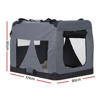 Thumbnail for i.Pet Pet Carrier Soft Crate Dog Cat Travel 121x80CM Portable Foldable Car 4XL