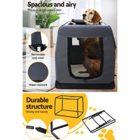 Thumbnail for i.Pet Pet Carrier Soft Crate Dog Cat Travel 121x80CM Portable Foldable Car 4XL