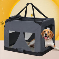 Thumbnail for i.Pet Pet Carrier Soft Crate Dog Cat Travel 121x80CM Portable Foldable Car 4XL