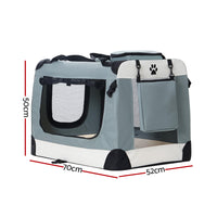 Thumbnail for i.Pet Pet Carrier Soft Crate Dog Cat Travel 70x52CM Portable Foldable Car Large