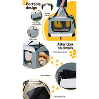 Thumbnail for i.Pet Pet Carrier Soft Crate Dog Cat Travel 70x52CM Portable Foldable Car Large