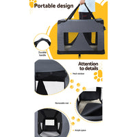 Thumbnail for i.Pet Pet Carrier Soft Crate Dog Cat Travel 60x42CM Portable Foldable Car M