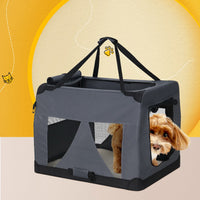 Thumbnail for i.Pet Pet Carrier Soft Crate Dog Cat Travel 60x42CM Portable Foldable Car M