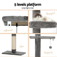 Thumbnail for i.Pet Cat Tree 290cm Tower Scratching Post Scratcher Floor to Ceiling Cats Bed