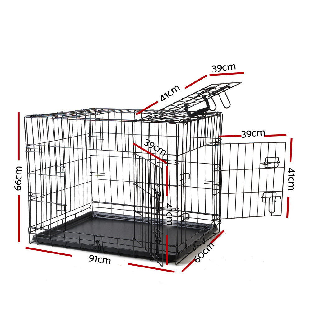 i.Pet 36" Dog Cage Crate Kennel 3 Doors