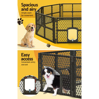 Thumbnail for i.Pet Dog Playpen Enclosure 8 Panel Pet Fence Plastic Play Pen