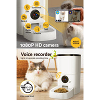 Thumbnail for i.Pet Automatic Pet Feeder 6L Wifi Camera Dog Cat Smart Food Dispenser Timer