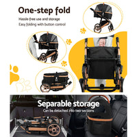 Thumbnail for i.Pet Pet Stroller Dog Pram Large Cat Carrier Travel Foldable Pushchair 4 Wheels