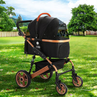 Thumbnail for i.Pet Pet Stroller Dog Pram Large Cat Carrier Travel Foldable Pushchair 4 Wheels