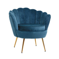 Thumbnail for Artiss Armchair Velvet Blue Callista