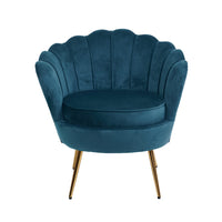 Thumbnail for Artiss Armchair Velvet Blue Callista