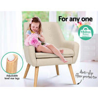 Thumbnail for Artiss Fabric Dining Armchair - Beige