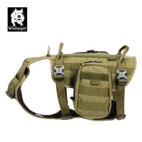 Thumbnail for Whinhyepet Military Harness Army Green M