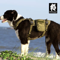 Thumbnail for Whinhyepet Military Harness Army Green M