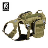 Thumbnail for Whinhyepet Military Harness Army Green M