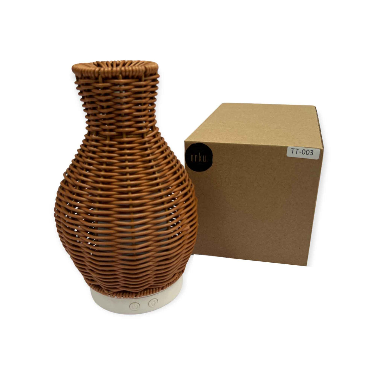 Essential Oil Aroma Diffuser and Remote - 100ml Rattan Vase Mist Humidifier - Bring To Door 