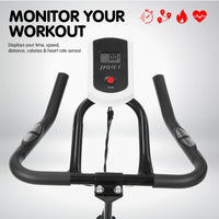 Thumbnail for Powertrain Home Gym Flywheel Exercise Spin Bike - Black