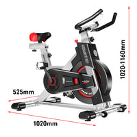 Thumbnail for Powertrain IS-500 Heavy-Duty Exercise Spin Bike Electroplated - Silver