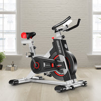 Thumbnail for Powertrain IS-500 Heavy-Duty Exercise Spin Bike Electroplated - Silver