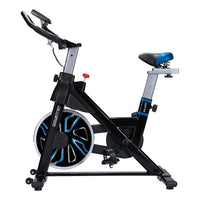 Thumbnail for PowerTrain RX-600 Exercise Spin Bike Cardio Cycle - Blue