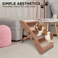 Thumbnail for Furtastic 50cm Foldable Step Ladder Stairs - Brown