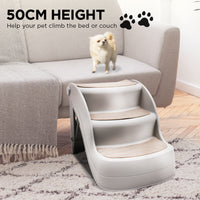 Thumbnail for Furtastic 38cm Foldable Pet Stairs Ramp - Grey