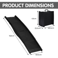 Thumbnail for Furtastic 152cm Portable Dog Pet Ramp - Black