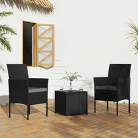 Thumbnail for 3PC Outdoor Table and Chairs Set-Black - Bring To Door 