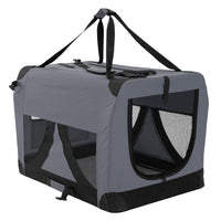 Thumbnail for Portable Soft Dog Cage Crate Carrier XXXL GREY