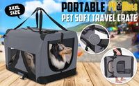 Thumbnail for Portable Soft Dog Cage Crate Carrier XXXL GREY