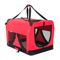 Thumbnail for Portable Soft Dog Cage Crate Carrier XL RED