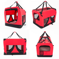 Thumbnail for Portable Soft Dog Cage Crate Carrier XL RED