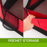 Thumbnail for Portable Soft Dog Cage Crate Carrier XL RED