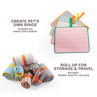 Thumbnail for Pet Dog Cooling Mat Non-Slip Travel Roll Up Cool Pad Bed Outdoor M PINK