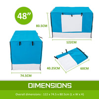 Thumbnail for Cage Cover Enclosure for Wire Dog Cage Crate 48in BLUE