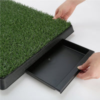 Thumbnail for Pet Dog Potty Tray Training Toilet + 1 Grass Mat 63cm x 50cm