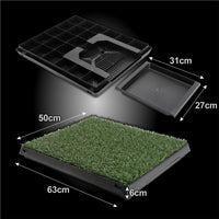 Thumbnail for Pet Dog Potty Tray Training Toilet + 1 Grass Mat 63cm x 50cm