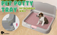 Thumbnail for Dog Pet Potty Tray Training Toilet Detachable Wall T2 GREY